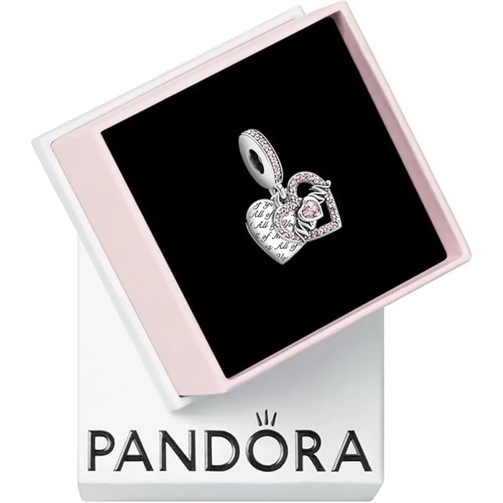 NWOT Mom Heart Pink Silver Pandora FIT Charm